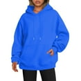 thumbnail image 1 of Kopltyrfg Womens Oversized Hoodies Winter Cute Sweatshirts Pullover 2025 Fashion Tops Trendy Plus Size Pullover Royal Blue L, 1 of 2