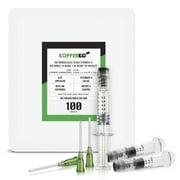 Kopperko Borosilicate Glass Syringe with Needle, Luer Lock 1ml Syringe for Pets - 100 Pack