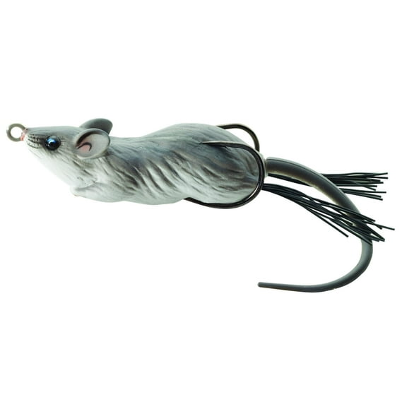 Koppers Floating Mouse Lure, 3-Inch, Grey/White Multi-Colored