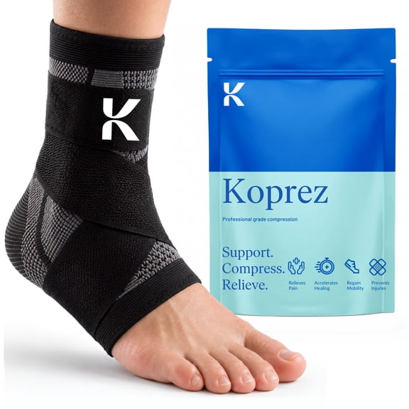 Koprez Plantar Fasciitis Ankle Brace Compression Sleeve with Arch Support, 1 Sleeve