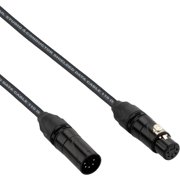 Kopul 100 5-Pin XLR Male-to-Female DMX Cable, 110-Ohm 24 AWG Oxygen-Free Copper, 92% Braided and Foil Shielding, Nickel-Plated Connectors, Flexible PVC Jacket for Stage Lighting, Theater & DJs
