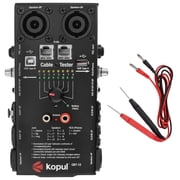 Kopul CBT-12 12-in-1 Cable Tester for XLR, TRS, RCA, USB, RJ45, DIN & speakON Cables with Banana Plug Testing, All-Metal Case for Audio & AV Systems