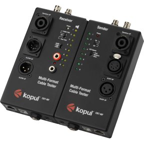 Kopul CBT-MF Multi-Function Cable Tester for XLR, TRS, Speakon, RJ45, RJ11, RCA, BNC, DIN & 3.5mm Cables with Tone Generator & Dual Chassis