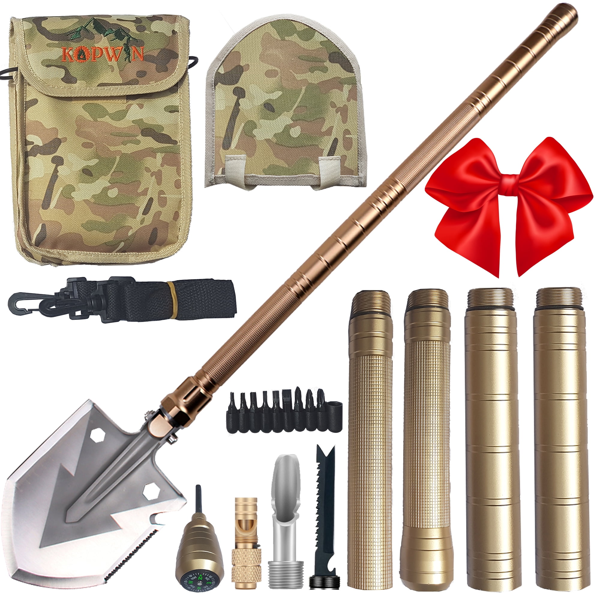 Kopwin Brand Camping Multitool Survival Shovel Military Grade Aluminum
