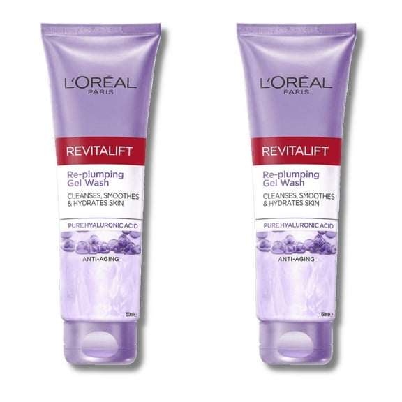 Loreal Paris Revitalift Filler Hyaluronic Acid Cleanser 2 Pack