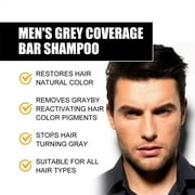 Kor 🔥men's Grey Coverage Bar Shampoo Hair Darkening-black Soap For Grey Hair Cover