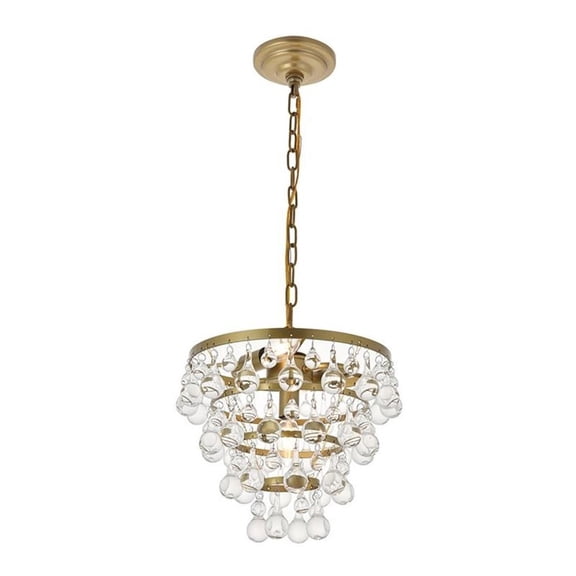 Kora 3 light Brass Pendant