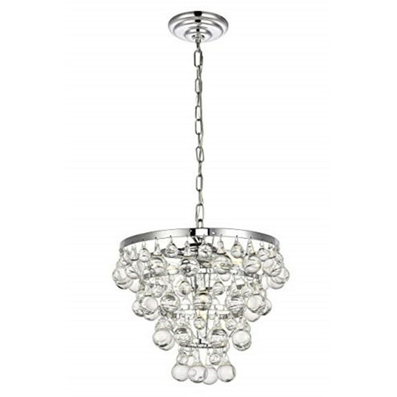 Kora Collection Pendant D13 H10.9 Lt:3 Chrome Finish