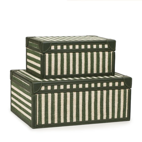 Kora Green Cotton Jute Designer Jewelry Box Set