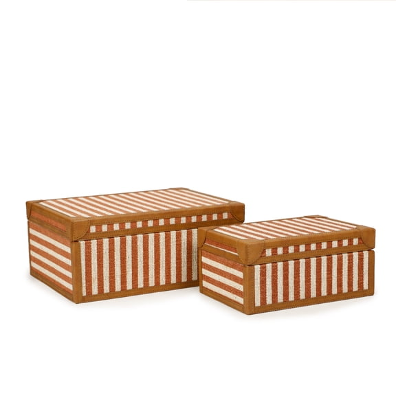 Kora Terracotta Cotton Jute Designer Jewelry Box Set