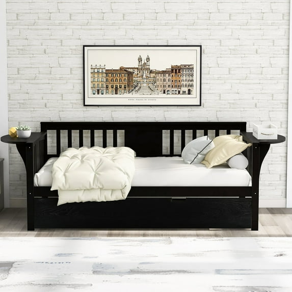 Kora Twin Size Daybed with Trundle - Espresso