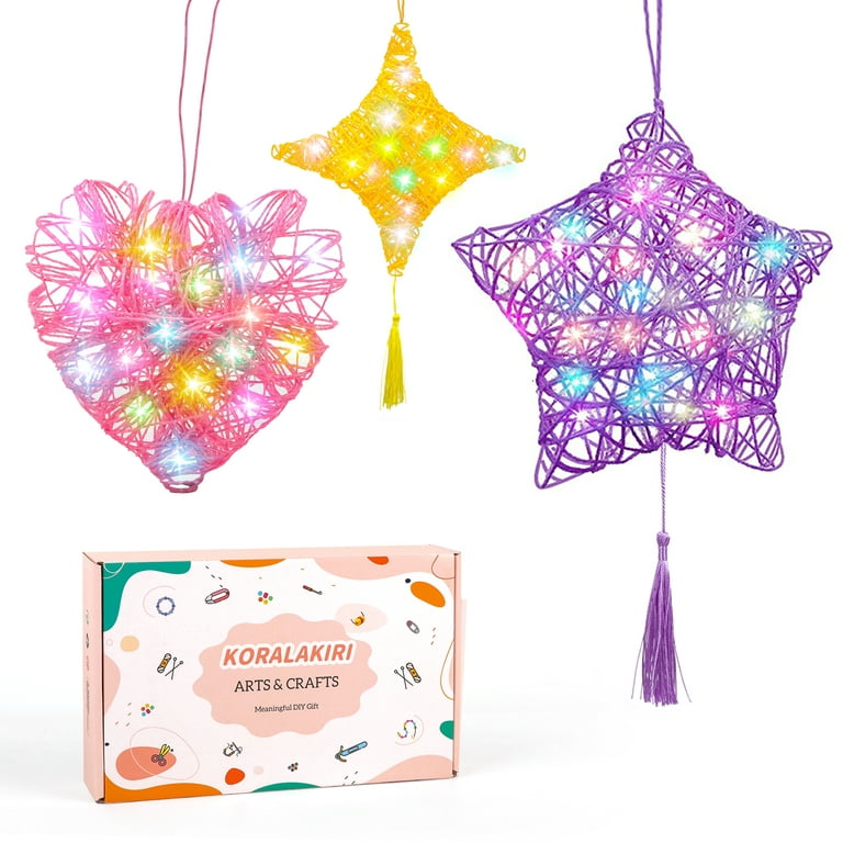 Koralakiri 3D String Arts Crafts for Girls Ages 8-12, Heart Star