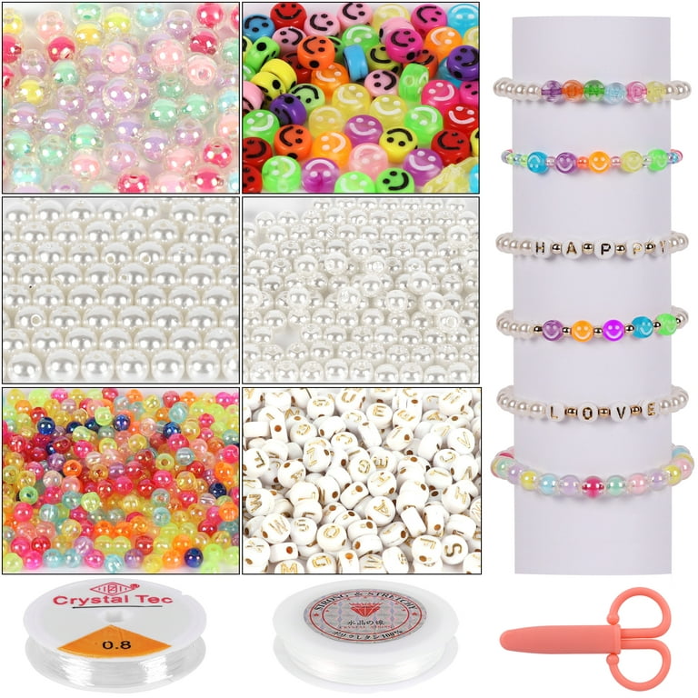 Smiling Acrylic Beads for Bracelets Jewelry Making - Dearbeads