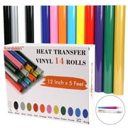 Tvinyl Warehouse Silver Foil HTV Heat Transfer Vinyl for Tshirt and Apparel  12 X 10(Pack of 5), Easy to Weed and Iron on, Guaranteed Size