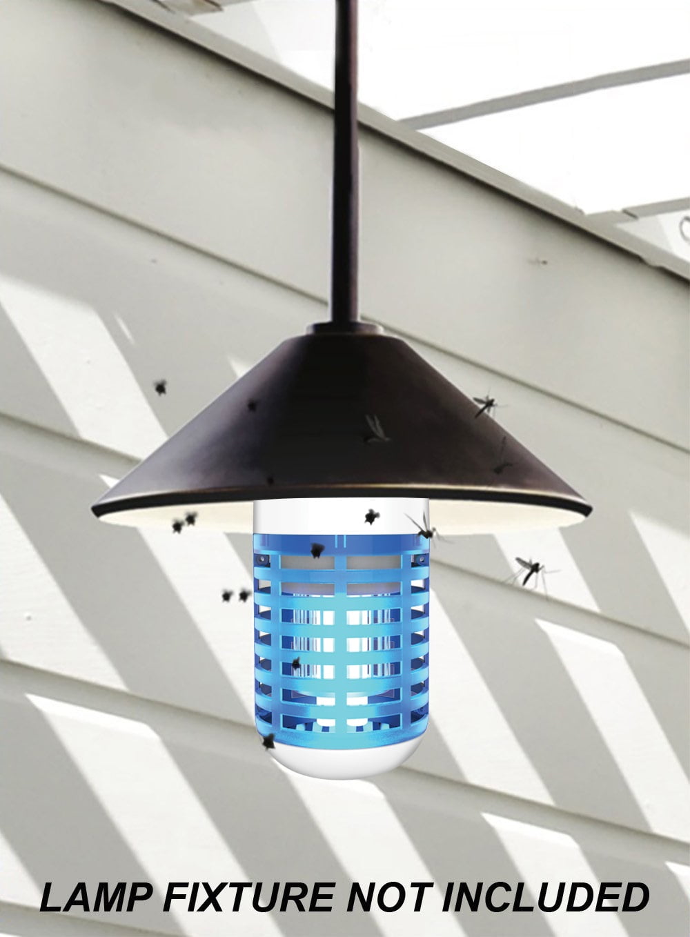 Koramzi Cordless Insect Killer-Bug Zapper 5 Watts UVA tube, ABS fireproof, Non-toxic and Eco-friendly for Indoor, Outdoor, Patio, Deck, Porch, Kitchen, Garage, Barn, Camping - GH1Z (White)