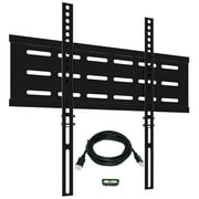 Koramzi Ultra Slim Fixed TV Wall Mount Bracket for 26-55 TVs, VESA 400 x 400, Black