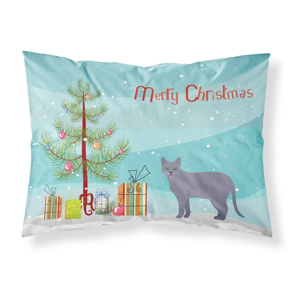 Korat 1 Cat Merry Christmas Fabric Standard Pillowcase