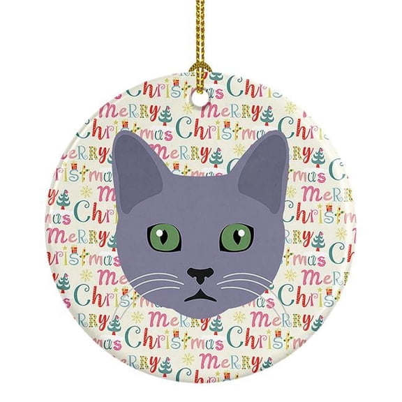 Korat Cat Christmas Ceramic Ornament 2.8 in x 2.8 in
