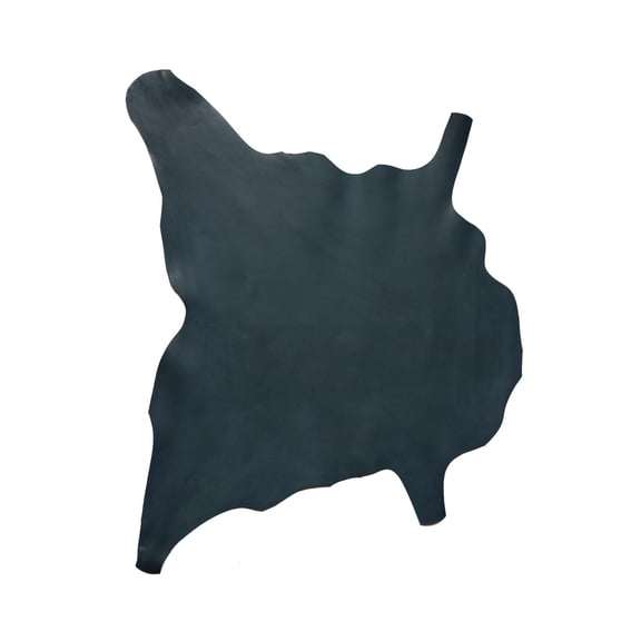 Korba Buffalo Calf, Burnishable Veg Tanned Hide, Dark Navy