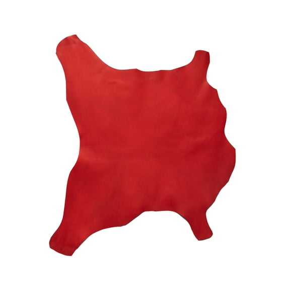 Korba Buffalo Calf, Burnishable Veg Tanned Hide, Red