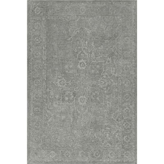 Korba KB4SICORNER 18 x 18 in. KB4 Silver Corner Square Rug