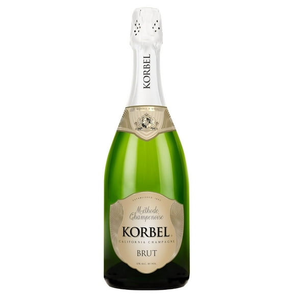 Korbel Brut California Champagne Sparkling White Wine, 750ml Bottle, 12% ABV