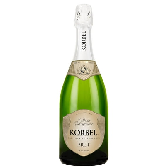 Korbel Brut California Champagne Sparkling White Wine, 750ml Bottle, 12% ABV
