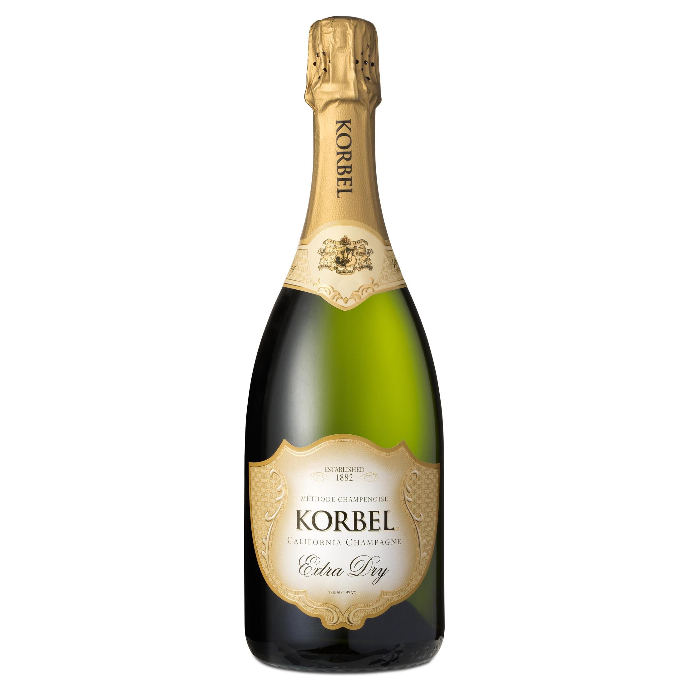 Korbel Extra Dry California Sparkling White Wine 750ml Bottle