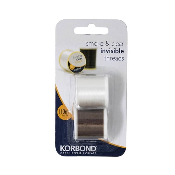 Korbond Invisible Threads Clear & Smoke 2 x 110m