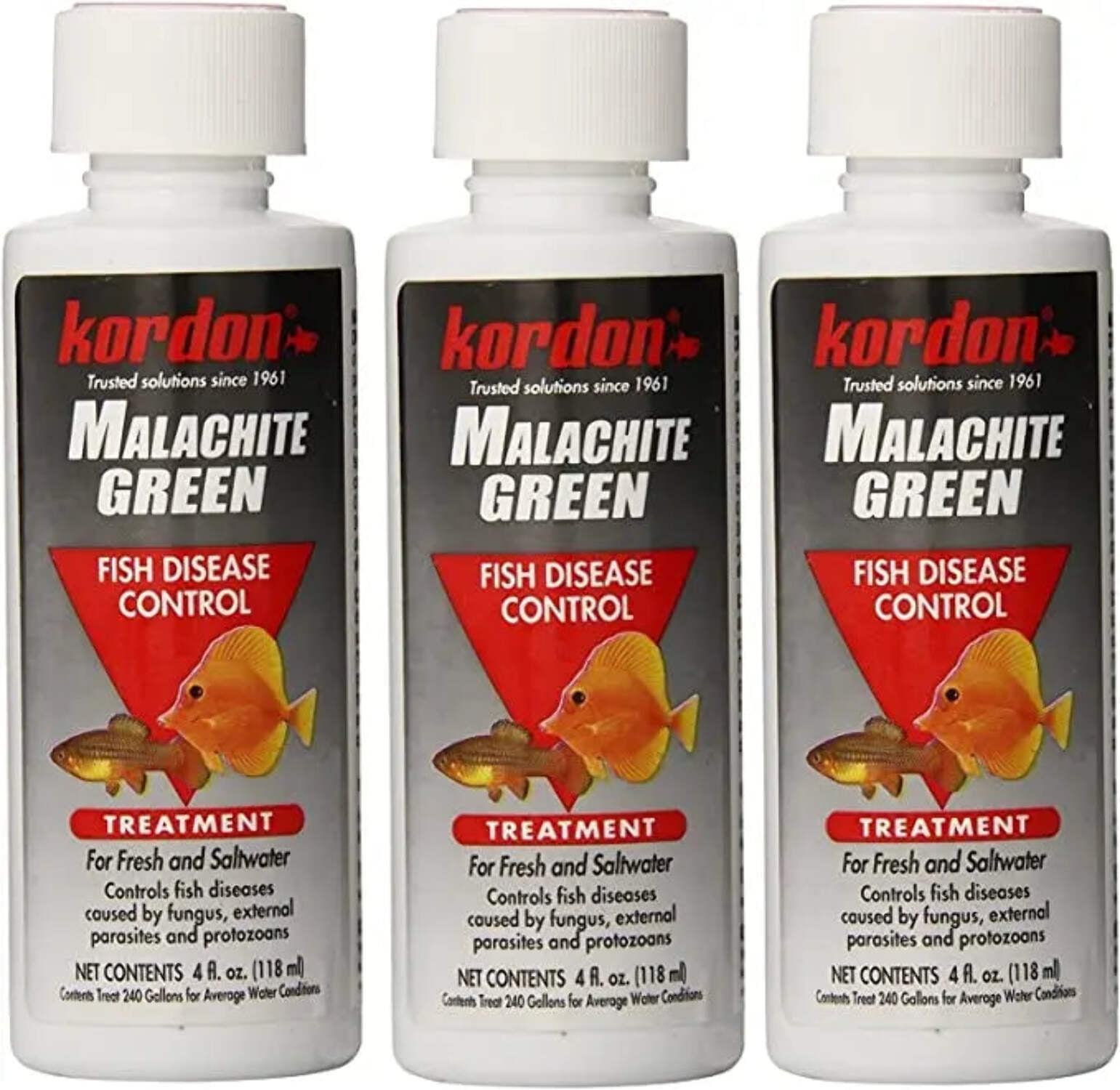Kordon Malachite Green Fish Disease Control 4 oz. 3Pack