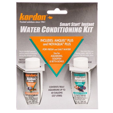 Kordon NovAqua + AmQuel Start Smart Instant Water Conditioning Kit [Aquarium, Ammonia Removers] 1 oz