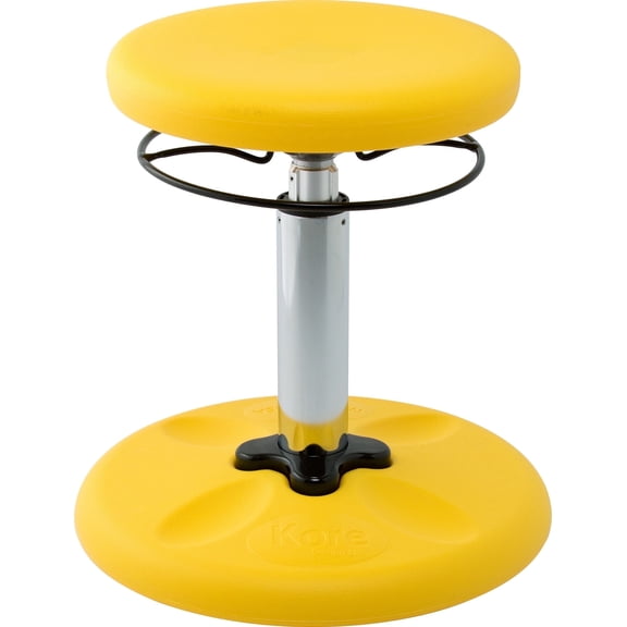 Kore Design Kids Adjustable Wobble Stool, Ages 6-11, 14-19in Tall, Yellow