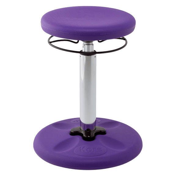 Kore Kids Adjustable Wobble Stool, Ages 8-14, 16.5-24in Tall, Purple