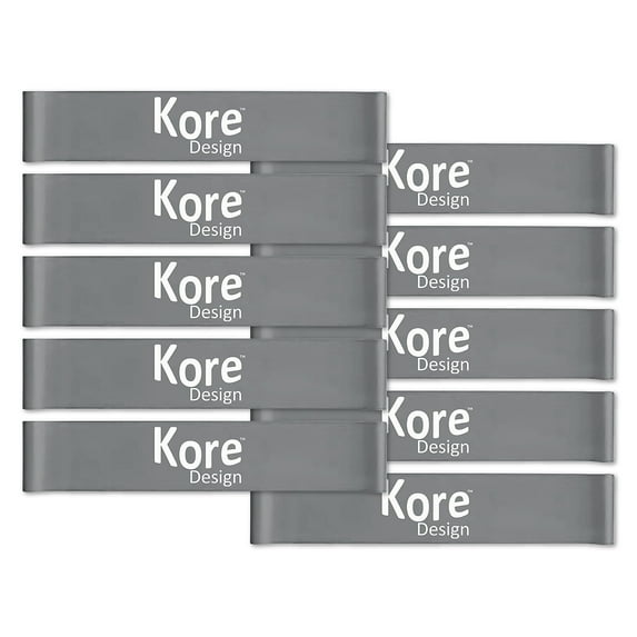 Kore Design Chair Fidget Latex Kick Bands Grey 10/Pack (KD-KB1006)