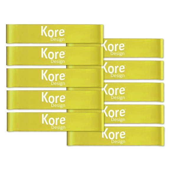 Kore Design Chair Fidget Silicone Kick Bands Yellow 10/Pack (KD-KB0003)