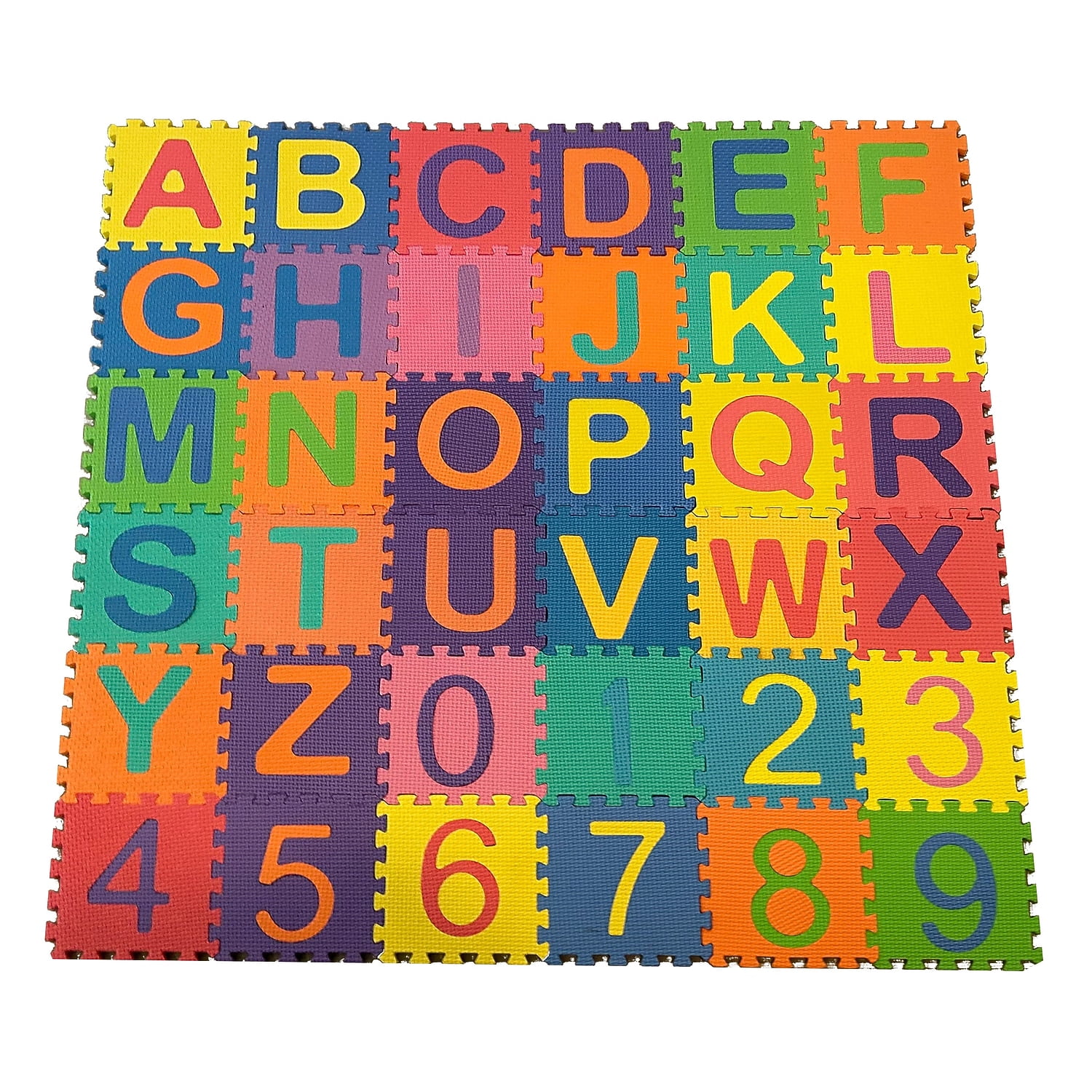 Kore Design Foam Play Mat for Kids Interlocking Alphabet and Numbers Assorted Colors Set (KDFM-3001)