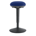 thumbnail image 1 of Kore Design™ Office Adjustable Wobble Stool Round Curved Seat (22” to 30”) Blue Fabric, 1 of 5
