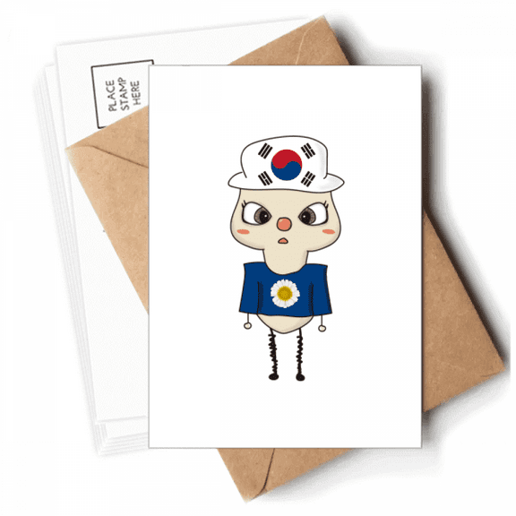 Korea Country Asia Seoul Flag UU Postcards Envelopes Blank Note Cards Mailing