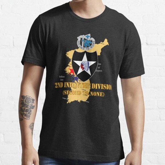 Korea Map 2Nd Infantry Div Second To None Essential T-shirt