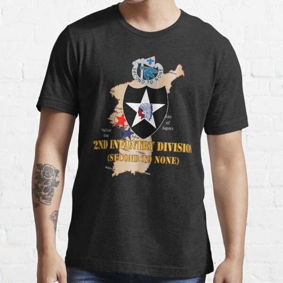 Korea Map 2Nd Infantry Div Second To None V2 Essential T-shirt