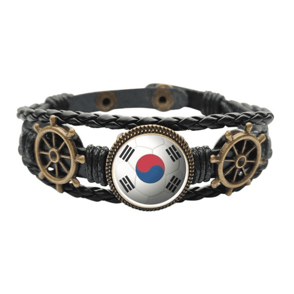 JMTOBETOP Men's Stainless Steel Link Bracelet – Gold/Silver Plated Football Pattern Cuff, Adjustable - View #6