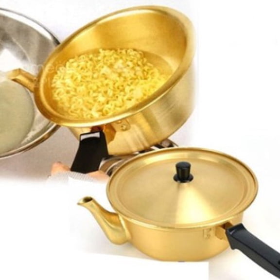 Korea Patented Kettle Noodle Pot Aluminum Raymen Pot 7.08"(18cm) Black Bean Sauce Ramen