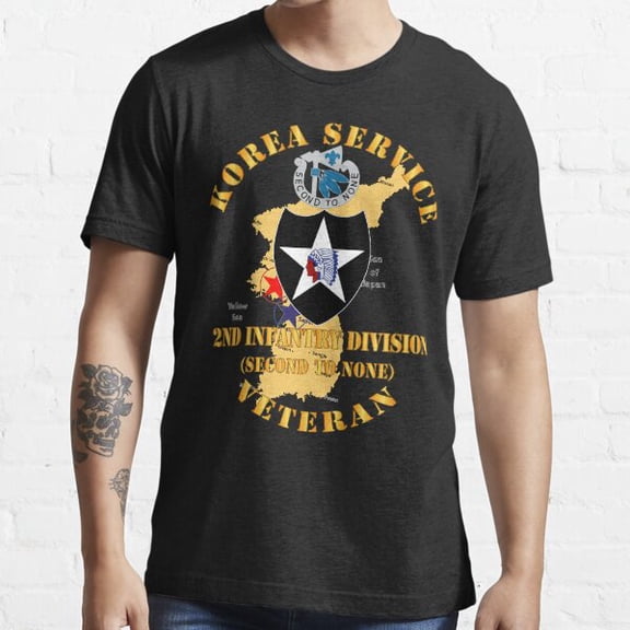 Korea Service Vet 2Nd Infantry Div Second To None Essential T-shirt