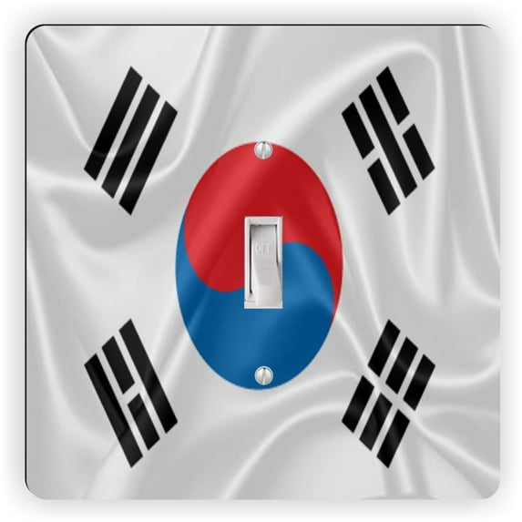 Korea, South Flag - Light Switch Plate Cover - Single Toggle Switch Plate - Single Toggle Cover