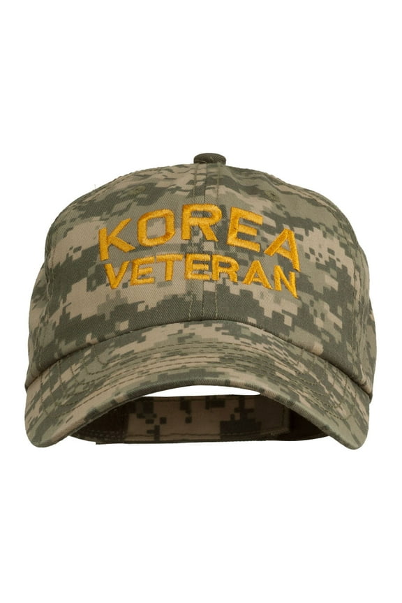 Korea Veteran Embroidered Enzyme Washed Cap - Digital Camo OSFM