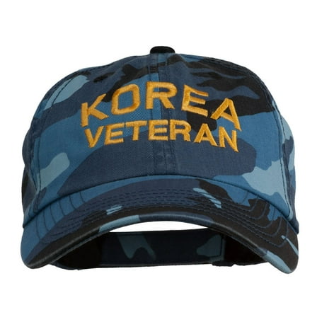 Korea Veteran Embroidered Enzyme Washed Cap - Sky OSFM