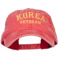 thumbnail image 1 of Korea Veteran Embroidered Washed Cap - Red OSFM, 1 of 5