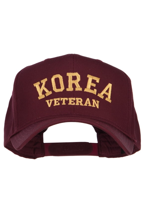 Korea Veteran Letters Embroidered Twill Cap - Maroon OSFM