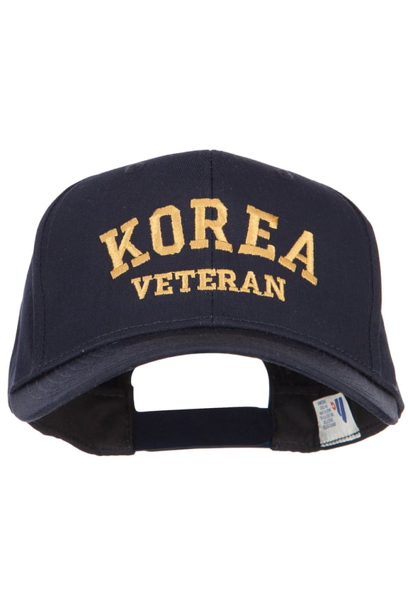 Korea Veteran Letters Embroidered Twill Cap - Navy OSFM