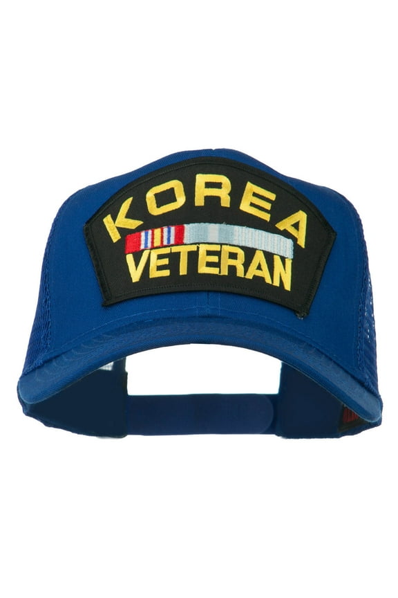 Korea Veteran Military Patched Mesh Back Cap - Royal OSFM